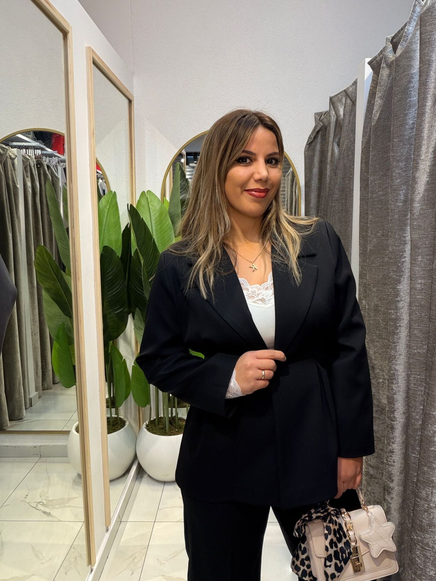 Büzgülü Ceket Takım Siyah 071