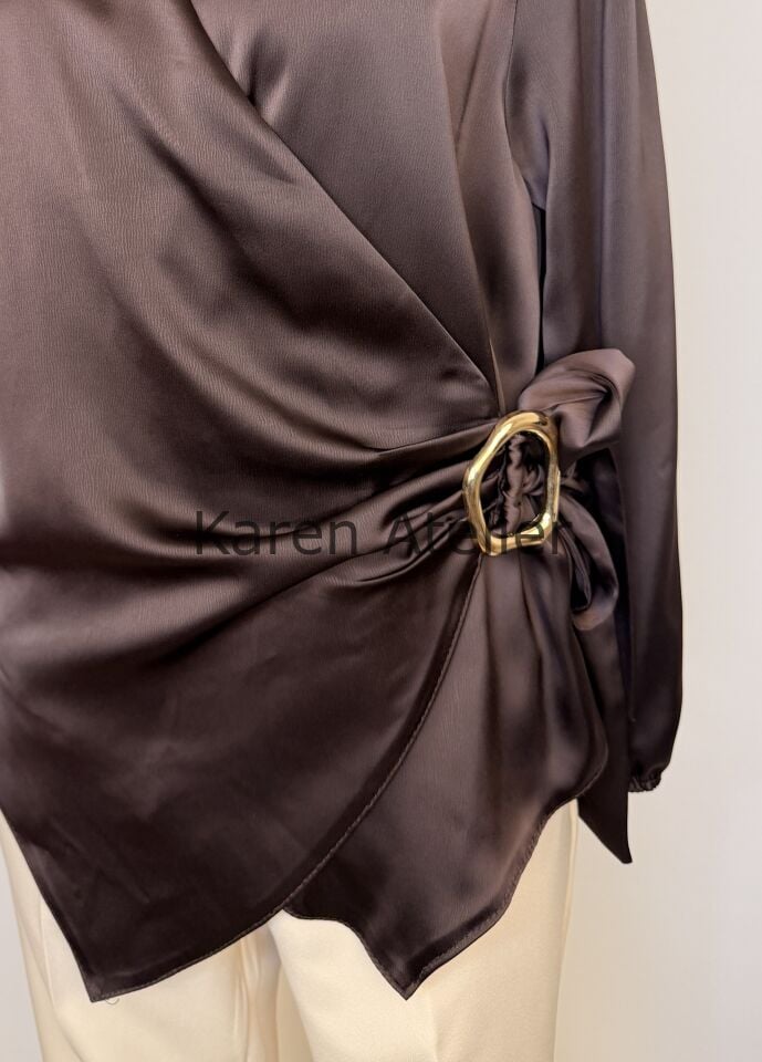 KRUVAZE GÖMLEK KAHVERENGİ 20201