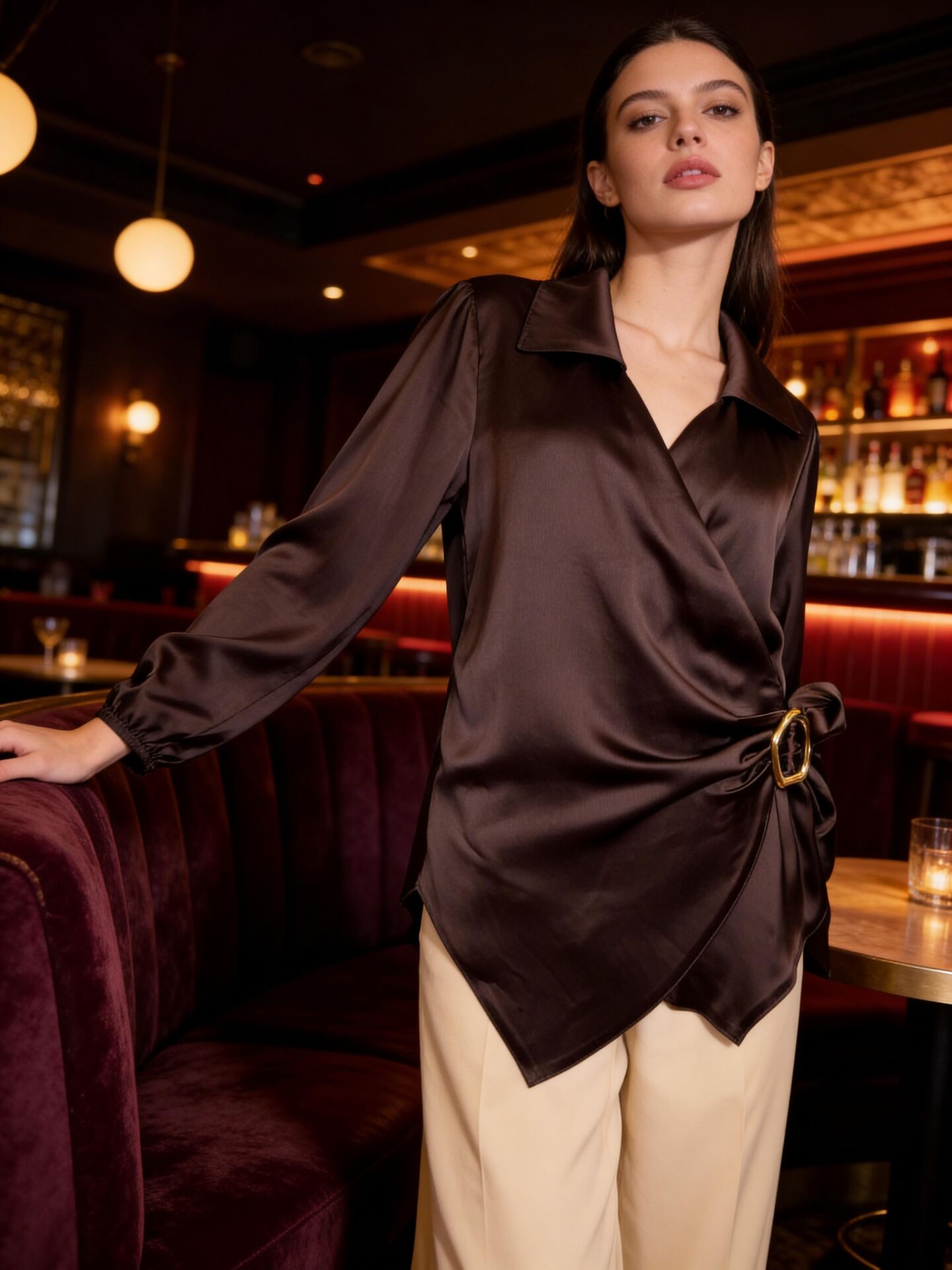 KRUVAZE GÖMLEK KAHVERENGİ 20201