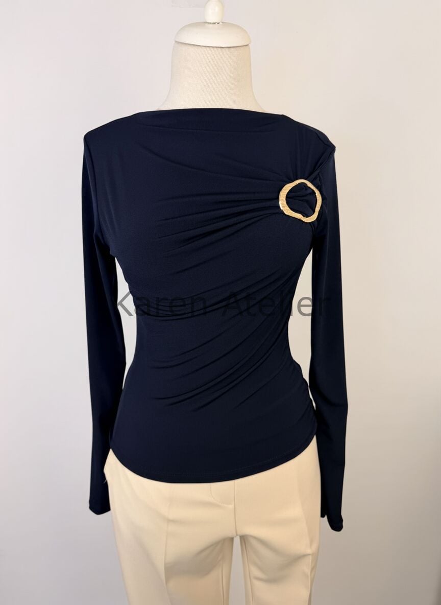 TOKALI BLUZ LACİVERT 0360