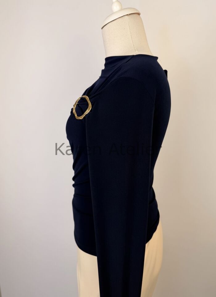 TOKALI BLUZ LACİVERT 0360