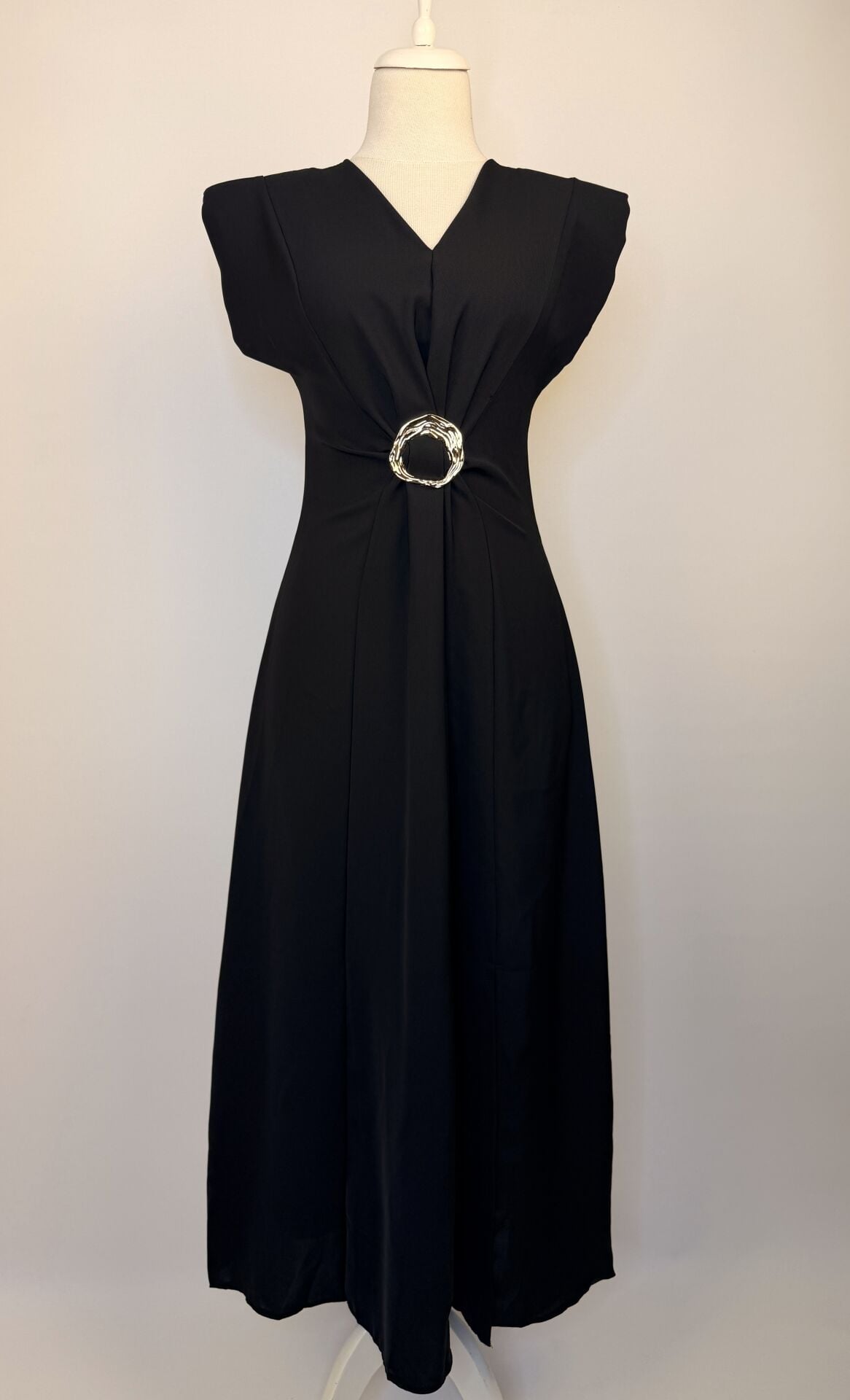 VATKALI V YAKA ELBİSE SİYAH 3865