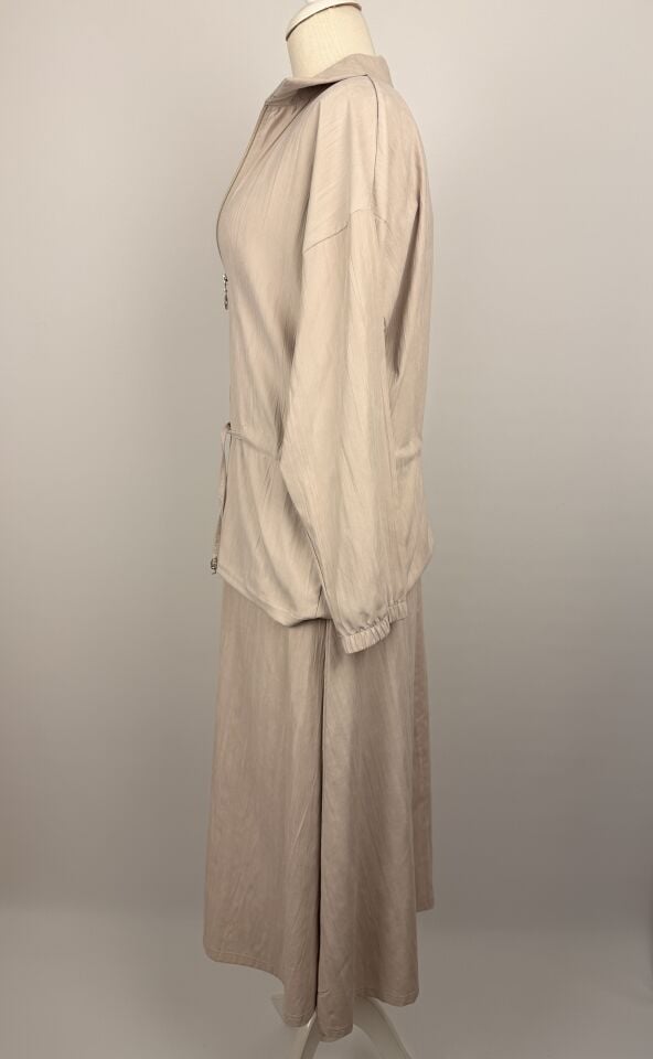 NUBUK CUBRA ETEKLİ TAKIM BEJ