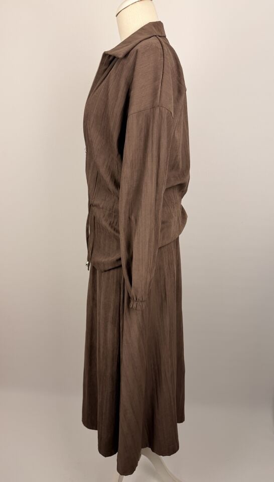 NUBUK CUBRA ETEKLİ TAKIM KAHVERENGİ